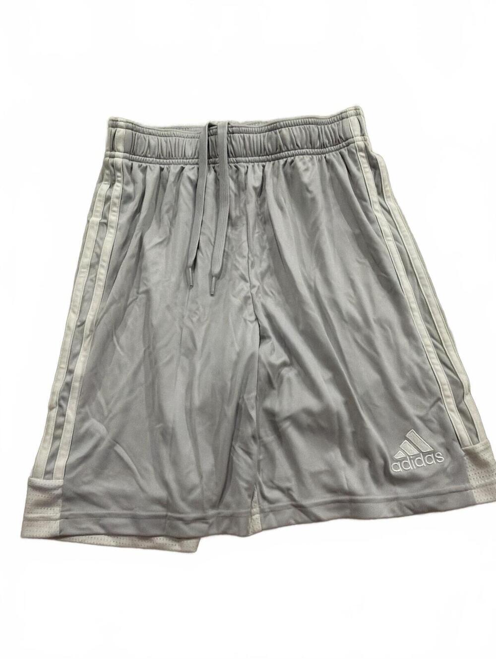 Adidas Boys Gray Athletic Shorts L